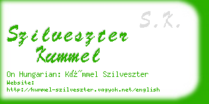 szilveszter kummel business card